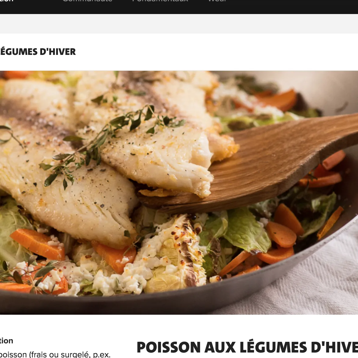 POISSON AUX LEGUMES D'HIVER